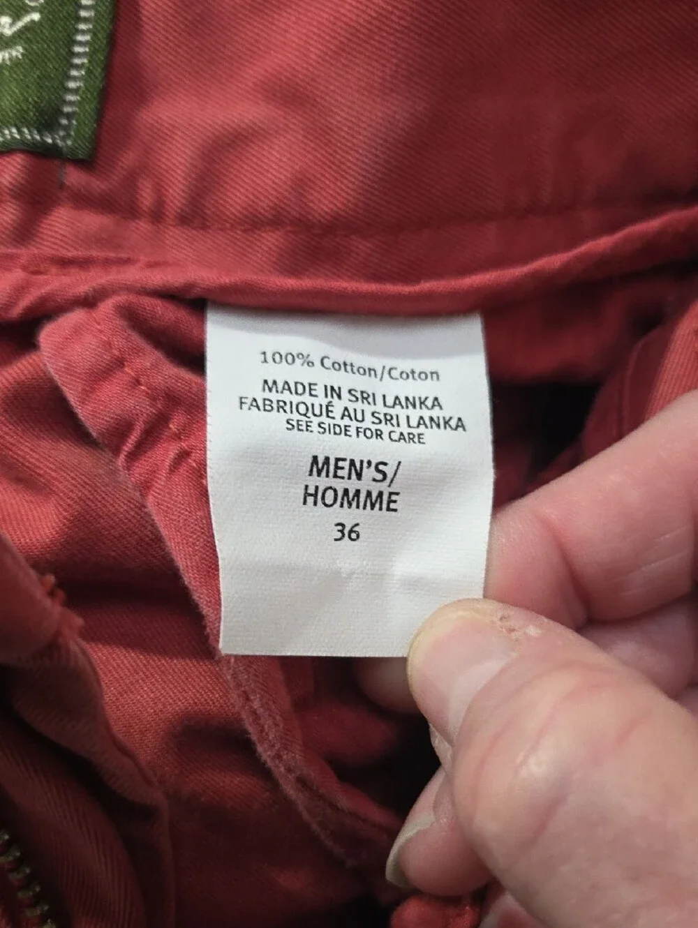 Eddie Bauer Men's Flat Front Shorts in Coral Red - Picture 3 of 9
